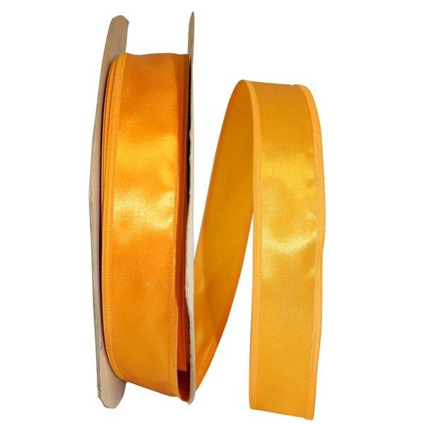 Reliant Ribbon 1.5 in. 100 Yards Dyna Satin EZ Wired Edge Ribbon, Gold 5102W-035-09C